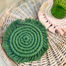 Load image into Gallery viewer, Solid Macrame Coasters
