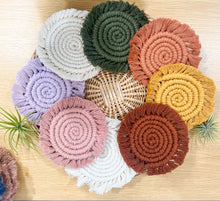Load image into Gallery viewer, Solid Macrame Coasters