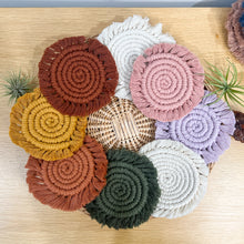 Load image into Gallery viewer, Solid Macrame Coasters
