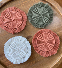 Load image into Gallery viewer, Solid Macrame Coasters