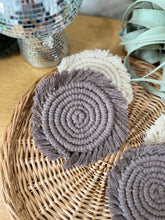 Load image into Gallery viewer, Solid Macrame Coasters
