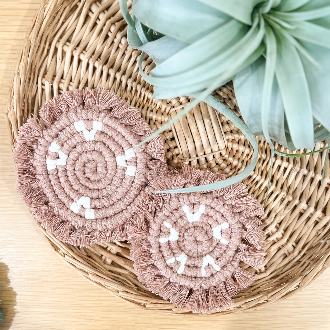 Pink Aztec Coaster