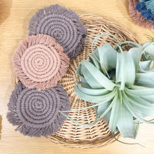 Load image into Gallery viewer, Solid Macrame Coasters
